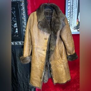 One of A Kind Handmade Shearling Leather Gorgeous Coat